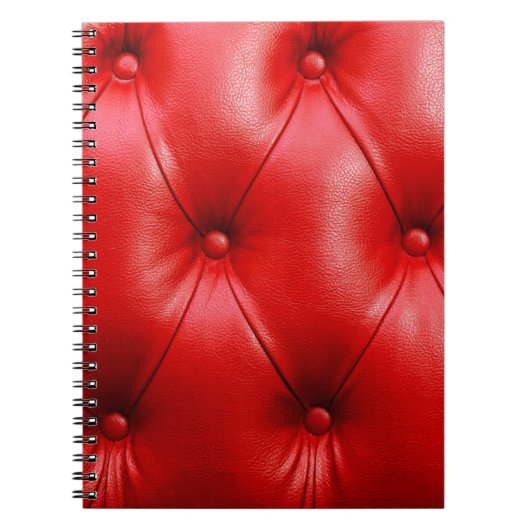 Ledertextur mit rotem Sofa Notizblock (Vorderseite)
