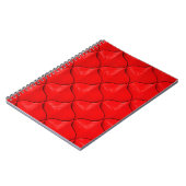 Ledertextur mit rotem Sofa Notizblock (Linke Seite)