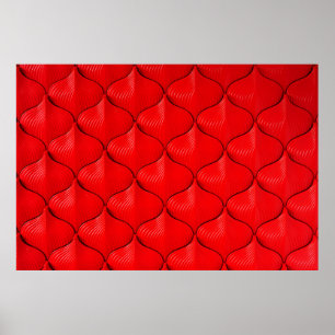 Ledertextur mit rotem Sofa Poster
