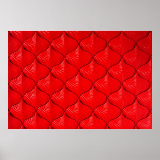 Ledertextur mit rotem Sofa Poster (Vorne)
