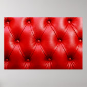 Ledertextur mit rotem Sofa Poster (Vorne)