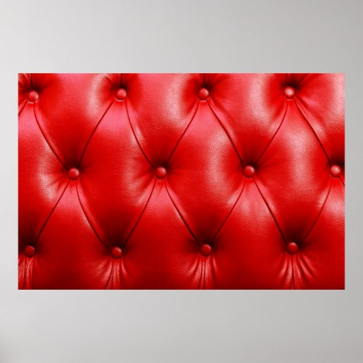 Ledertextur mit rotem Sofa Poster (Vorne)