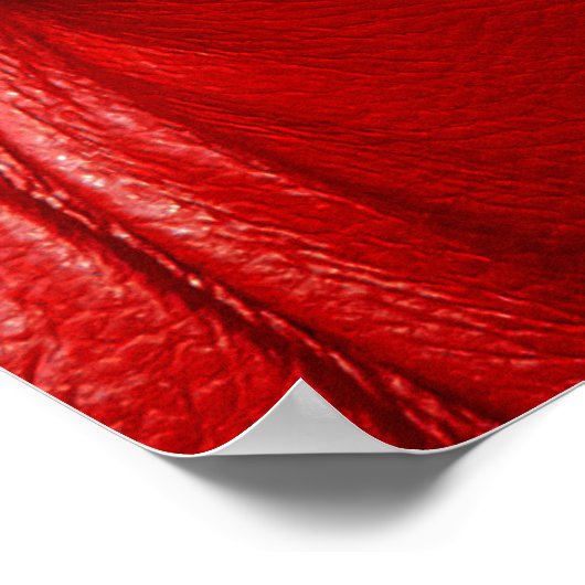 Ledertextur mit rotem Sofa Poster (Ecke)