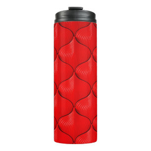 Ledertextur mit rotem Sofa Thermosbecher