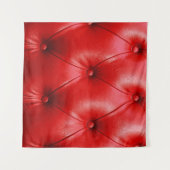 Ledertextur mit rotem Sofa Wandteppich (Vorderseite (Horizontal))