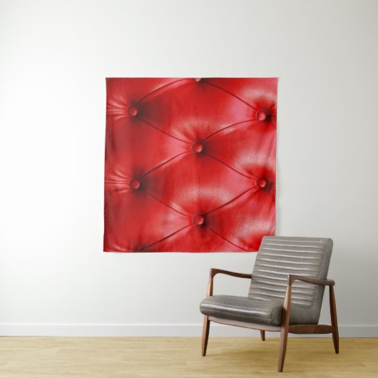 Ledertextur mit rotem Sofa Wandteppich (Beispiel (Horizontal))