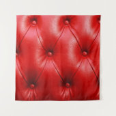 Ledertextur mit rotem Sofa Wandteppich (Vorderseite)