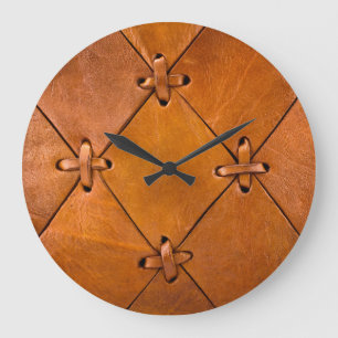 Ledertextur, natürliche Selektion Details. Große Wanduhr