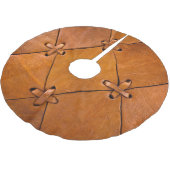 Ledertextur, natürliche Selektion Details. Polyester Weihnachtsbaumdecke (Schrägansicht)