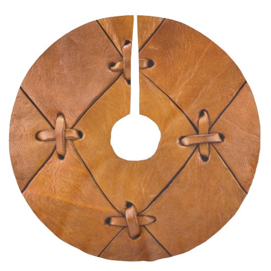 Ledertextur, natürliche Selektion Details. Polyester Weihnachtsbaumdecke (Vorderseite)