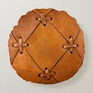 Ledertextur, natürliche Selektion Details. Rundes Kissen