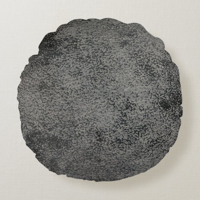 Ledertextur Rundes Kissen (Vorderseite)