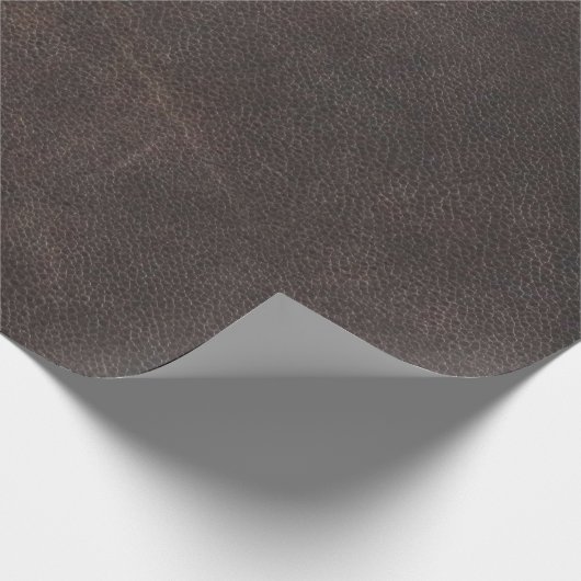 Ledertextur-Scrapbooking braun Geschenkpapier (Ecke)