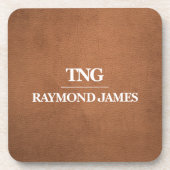 Ledertextur Untersetzer aus Hartkunststoff (Vorderseite)