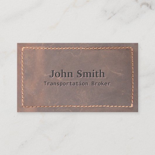 Ledertransportkarte Visitenkarte (Vorderseite)