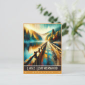 Lederwaldsee, Arkansas | Vintage Malerei Postkarte (Stehend Vorderseite)