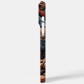 Lederwirkende, majestätische Adlerarbeit Case-Mate iPhone Hülle (Rückseite / Links)