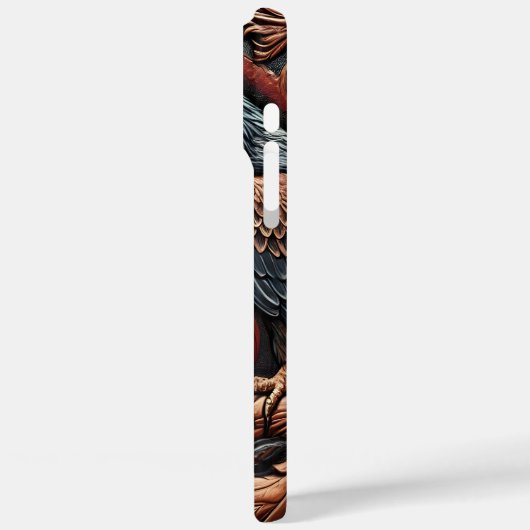 Lederwirkende, majestätische Adlerarbeit Case-Mate iPhone Hülle (Rückseite / Links)