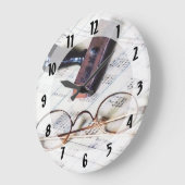 Ledger mit Brille und Gummi-Briefmarke Große Wanduhr (Winkel)