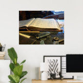 Ledger und Eyeglasses Poster (Heimbüro)