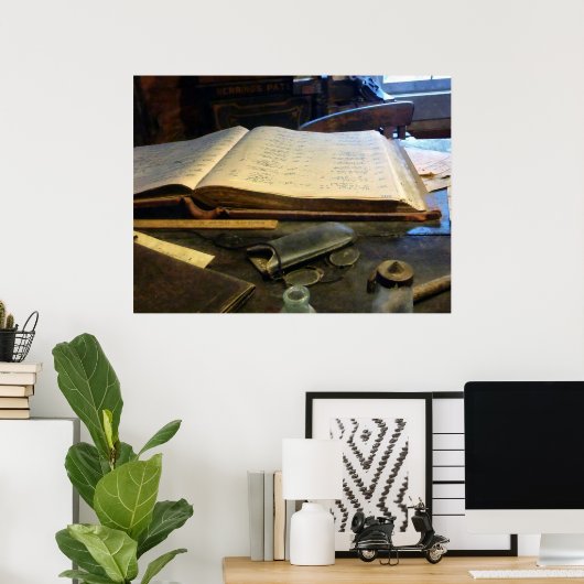 Ledger und Eyeglasses Poster (Heimbüro)