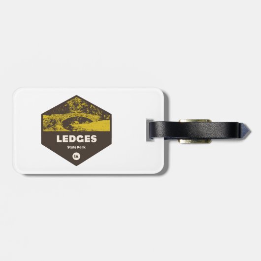 Ledges Staat Park Iowa Gepäckanhänger (Rückseite horizontal)