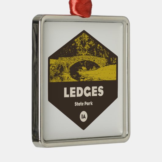 Ledges Staat Park Iowa Ornament Aus Metall (Rechts)