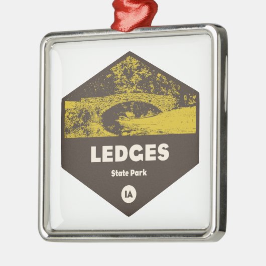 Ledges Staat Park Iowa Ornament Aus Metall (Links)