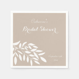 Lediglich beige Brautparty-Servietten Serviette