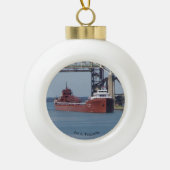 Lee A. Tregurtha Ball oder Schneeflocke Keramik Kugel-Ornament (Vorderseite)