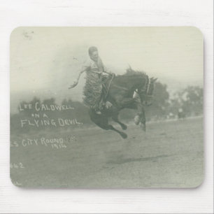 Lee Caldwell reitet Flying Devil. Mousepad