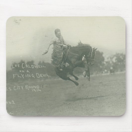 Lee Caldwell reitet Flying Devil. Mousepad (Vorne)