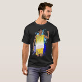 Lee Chong Wei Cartoon Black - Badminton T-Shirt (Vorne ganz)