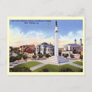 Lee Circle, New Orleans, Louisiana Vintage auf Deu Postkarte