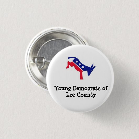 Lee County Junge Demokraten Button (Vorne & Hinten)