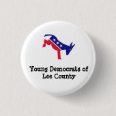 Lee County Junge Demokraten Button (Vorderseite)
