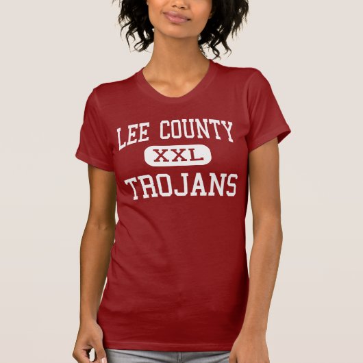 Lee County - Trojan - hoch - Leesburg Georgia T-Shirt (Vorderseite)