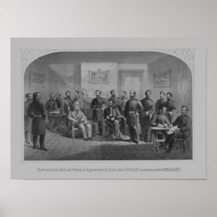 Lee, das bei Appomattox übergibt -- Ziviler Krieg Poster