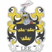 Lee Familienwappen Aufkleber (Vorderseite)