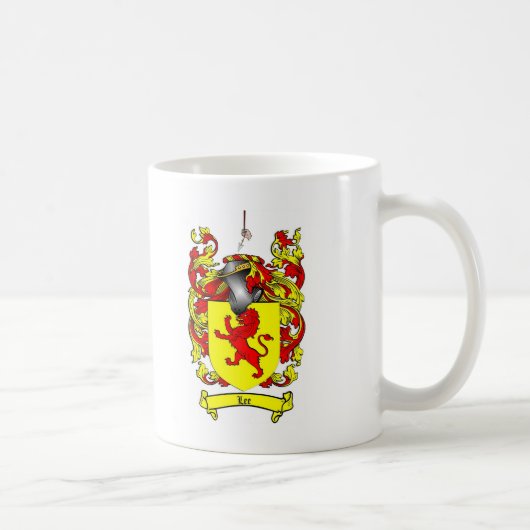 LEE-FAMILIENWAPPEN - LEE-WAPPEN KAFFEETASSE (Rechts)