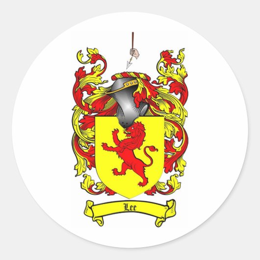 LEE-FAMILIENWAPPEN - WappenSCHEIN LEE Runder Aufkleber (Vorderseite)