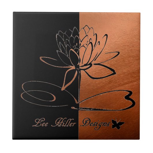 Lee Hiller Designs Accents Black Copper Fliese (Vorderseite)