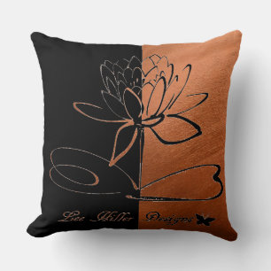 Lee Hiller Designs Akzente Schwarz Kupfer Kissen