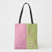 Lee Hiller Designs Logo Accents Pink Green Tasche (Vorderseite)
