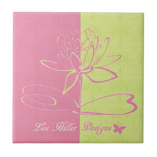 Lee Hiller Designs Logo Akzente Pink Grün Fliese