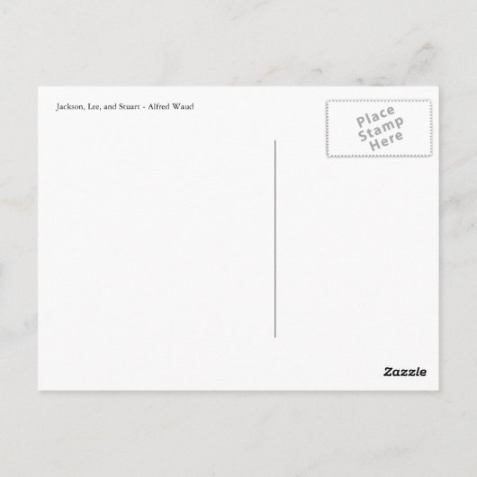 Lee, Jackson, Stuart Postkarte (Rückseite)