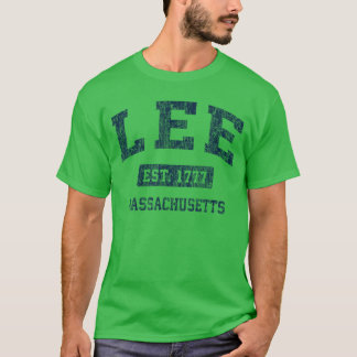 Lee Massachusetts MA Vintage Sports Design Navy bl T-Shirt