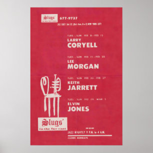 Lee Morgan Jazzplakat - Letzte Nacht in Slugs' Poster