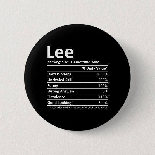 Lee Rition Lustiger Geburtstag Personalisiertes Na Button (Vorderseite)
