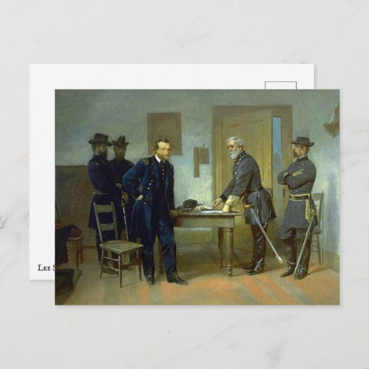 Lee übergeben an Grant, von Alonzo Chappel Postkarte (Vorne/Hinten)